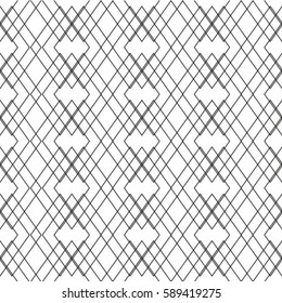 Vector seamless pattern, geometric background black and white.