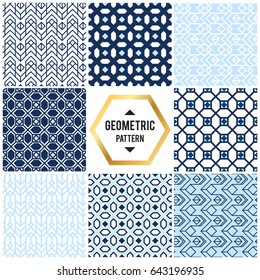 Vector seamless pattern. Geometric background with rhombus and nodes. Abstract geometric pattern. Golden texture.Seamless geometric pattern.