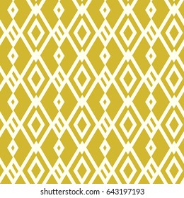 Vector seamless pattern. Geometric background with rhombus and nodes. Abstract geometric pattern. Golden texture.Seamless geometric pattern.