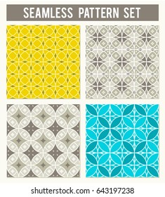 Vector seamless pattern. Geometric background with rhombus and nodes. Abstract geometric pattern. Golden texture.Seamless geometric pattern.