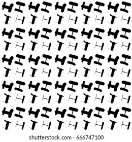 Vector seamless pattern, geometric background black and white.