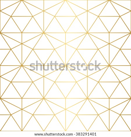 Vector seamless pattern. Geometric background with rhombus and nodes. Abstract geometric pattern. Golden texture.Seamless geometric pattern.