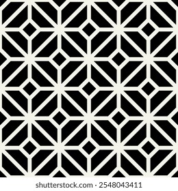 Padrão sem emenda do vetor. Listras quadradas geométricas em negrito. Fundo monocromático elegante. Amostra de repetição simples. Ornamento preto monocromático com elementos quadrados.