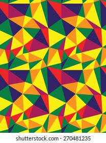Vector seamless pattern of geometric colorful texture