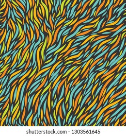 Vector seamless pattern. Geometric design with wavy lines.