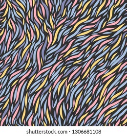 Vector seamless pattern. Geometric design with wavy lines.