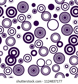 Vector seamless pattern with geometric elements. Backdrop with different circles for your design