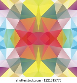 Vector seamless pattern with geometric elements. Polygonal backdrop in hipster style 