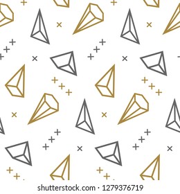 Vector seamless pattern with geometric elements. Modern background.