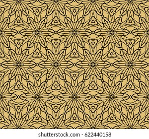 Vector seamless pattern with geometric floral style background. for printing on fabric, paper for scrapbooking, wallpaper, cover, page book.