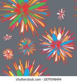 Vector seamless pattern with geometric free-spaced elements