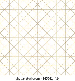 Vector seamless pattern. Geometric mesh of intersecting thin straight lines. Goldish background design. Simple minimalistic seamless template. Can be used as wallpaper, background or texture.
