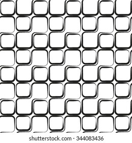 Vector seamless pattern - geometric modern black and white background