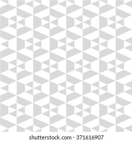 Vector seamless pattern - geometric modern hexagon polygon black and white background