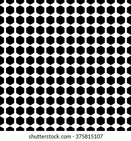 Vector seamless pattern - geometric modern hexagon polygon black and white background