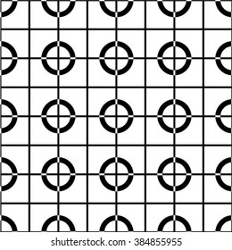 Vector seamless pattern - geometric modern black and white background