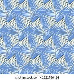 Vector seamless pattern with geometric motif and butterfly wings in art deco style. Vintage retro background with abstract shapes, triangle, lines and stripe. Antique decor in golden twenties fashion.