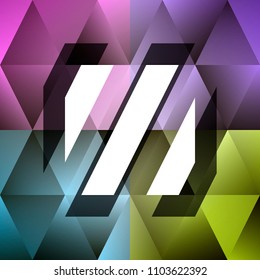 Vector seamless pattern. Geometric multicolored background. Triangles and trapeziums. Trendy modern geometric pattern. For cover, template, decorated, brochure, flyer, website app UI banner header