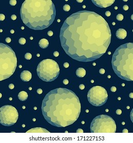 Vector seamless pattern with geometric origami abstract circles