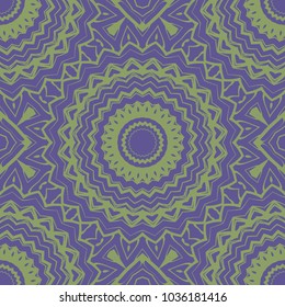 Vector seamless pattern. Geometric ornament with abstract flower. for design, wallpaper, invitation.