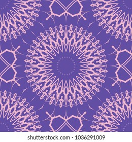 Vector seamless pattern. Geometric ornament with abstract flower. for design, wallpaper, invitation.