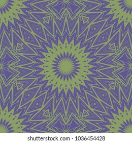 Vector seamless pattern. Geometric ornament with abstract flower. for design, wallpaper, invitation.