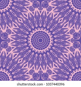 Vector seamless pattern. Geometric ornament with abstract flower. for design, wallpaper, invitation.