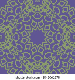 Vector seamless pattern. Geometric ornament with abstract flower. for design, wallpaper, invitation.