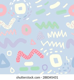 Vector seamless pattern with geometric ornament.