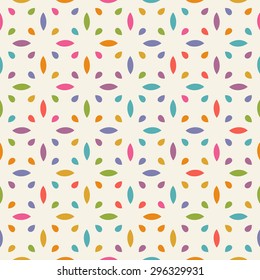 Vector seamless pattern with geometric ornament. Color decorative ethnic illustration for print, web