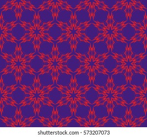 Vector seamless pattern. Geometric ornament with abstract flower. for design, wallpaper, invitation.
