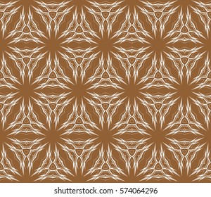 Vector seamless pattern. Geometric ornament with abstract flower. for design, wallpaper, invitation.