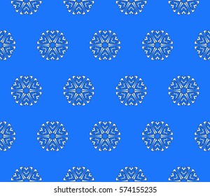 Vector seamless pattern. Geometric ornament with abstract flower. for design, wallpaper, invitation.
