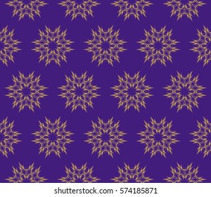 Vector seamless pattern. Geometric ornament with abstract flower. for design, wallpaper, invitation.