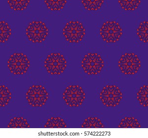 Vector seamless pattern. Geometric ornament with abstract flower. for design, wallpaper, invitation.
