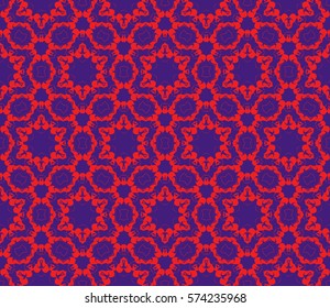 Vector seamless pattern. Geometric ornament with abstract flower. for design, wallpaper, invitation.