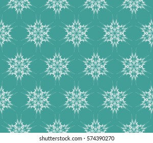 Vector seamless pattern. Geometric ornament with abstract flower. for design, wallpaper, invitation.