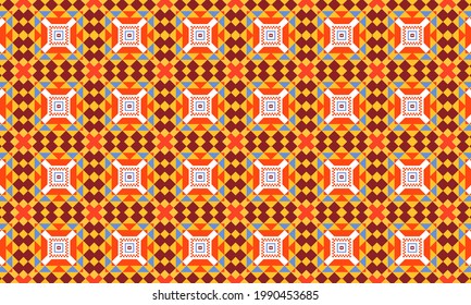 Vector seamless pattern with geometric ornaments. Geometric pattern texture wallpaper design. EPS 10