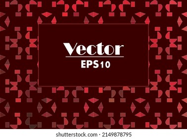 Vector seamless pattern with geometric polygonal red tulip buds with green leaves in hexagons on a white background. Stained glass window art style