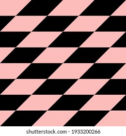 Vector seamless pattern with geometric rectangle shapes tiling. Repeating minimalistic checkered texture. Abstract monochrome background design.