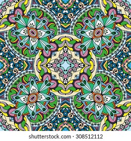 Vector seamless pattern, geometric repeating texture for Card or Invitation, Fabric or paper print, fashion illustration. Tribal ethnic arabic indian ornament. Abstract background