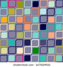 Vector Seamless pattern with geometric shapes