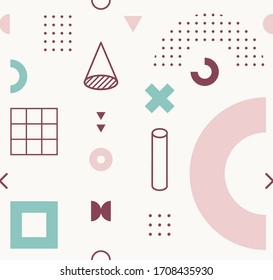 Vector seamless pattern with geometric shapes and textures. Trendy graphic elements for your unique design.
