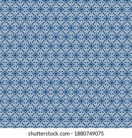 
Vector seamless pattern with geometric shapes collected in a symmetrical ornament. Vintage texture for printing