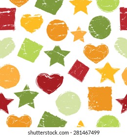 Vector Seamless Pattern with Geometric Shapes.