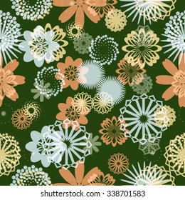 Vector Seamless Pattern .Geometric Shapes in Grunge Style . Vintage texture.