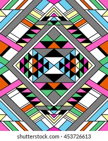 vector seamless pattern with geometric shapes. retro vintage abstract art print. fashion 80s-90s. memphis style design.  Wallpaper, background, cloth design, fabric, paper, cover, textile, wrapping. 