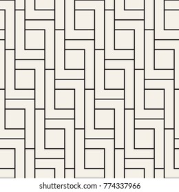 Vector seamless pattern. Geometric simple background. Rectangular linear grid.