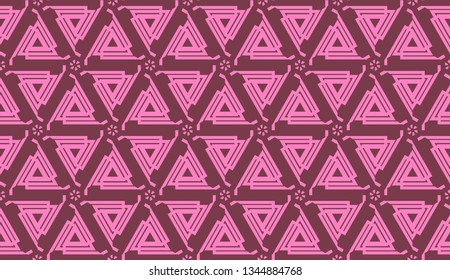 Vector Seamless pattern in geometric style. Triangles, lines. Modern elegant background. For your design