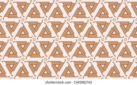 Vector Seamless pattern in geometric style. Triangles, lines. Modern elegant background. For your design